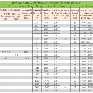 硅橡膠三相干式配電變壓器